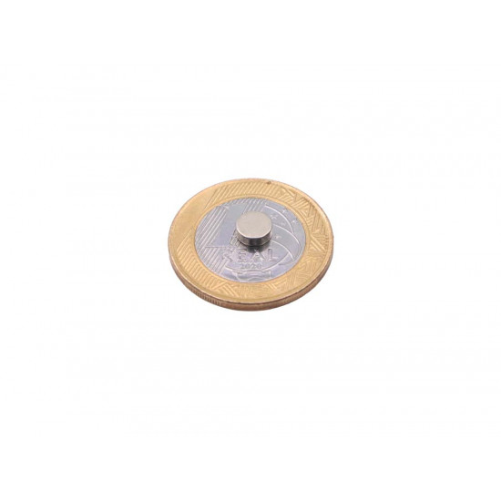 Ímã de neodímio 6x2 mm - N42